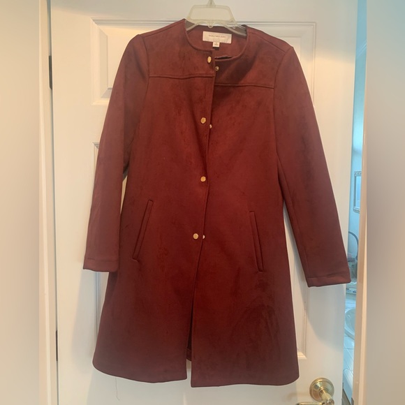 Velvet Burgundy Coat - Picture 1 of 2